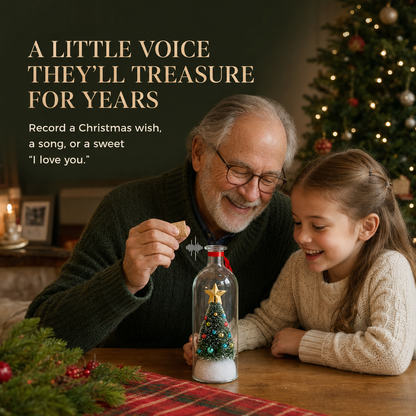 VoiceJar™ Christmas Tree Bottle with Recordable Message