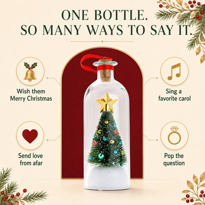 VoiceJar™ Christmas Tree Bottle with Recordable Message
